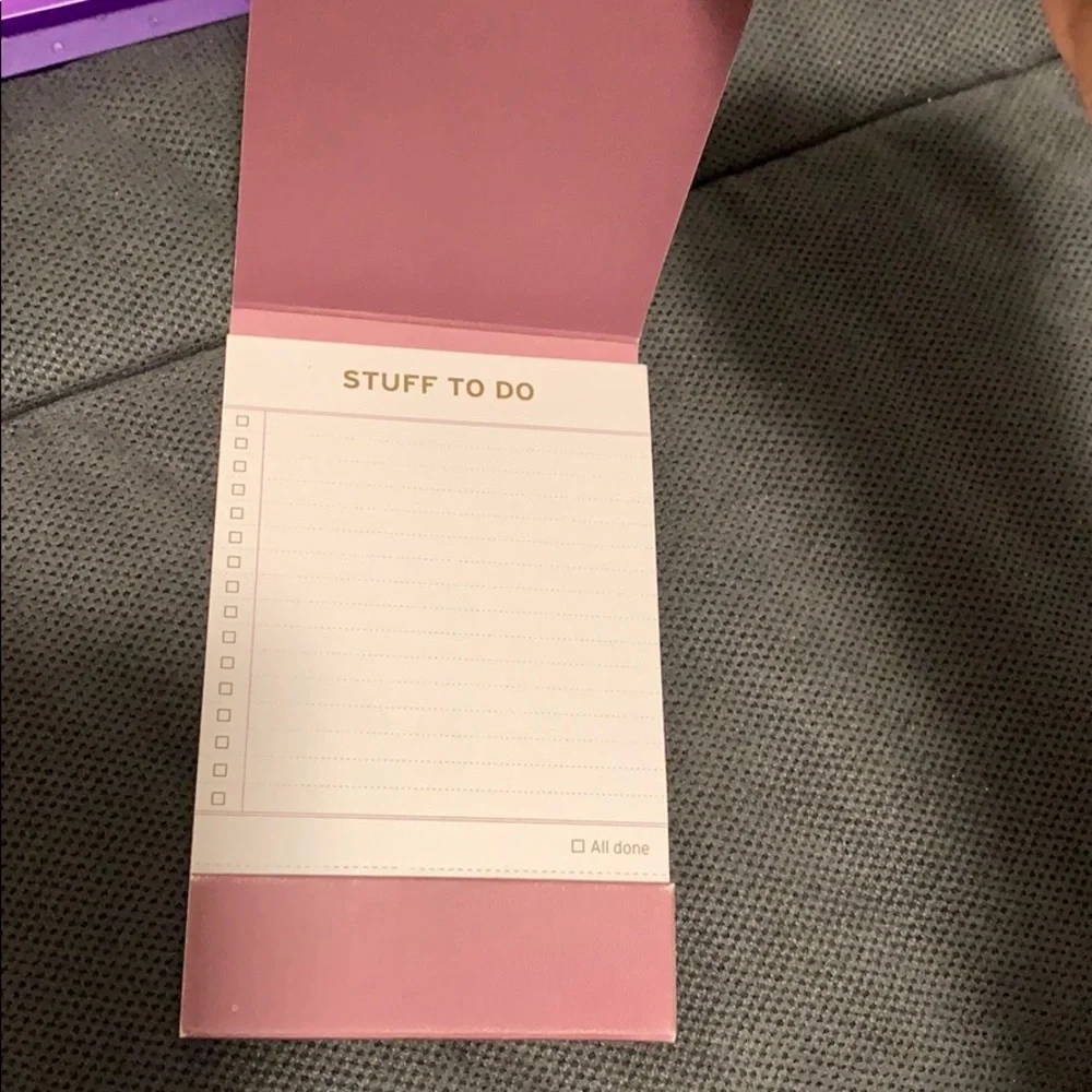Small pink notepad lined NEW